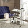 Safavieh Home Collection Aurelius Silver Bar Cart(Silver / Mirror)
