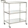 Safavieh Home Collection Aurelius Silver Bar Cart(Silver / Mirror)