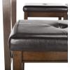 Safavieh Home Collection Billy 5 Piece Pub Set, Dark Brown and Black
