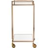 Safavieh Home Collection Capri BCT8003A Gold and Mirror 2 Tier Rectangle Bar Cart