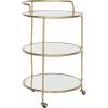 Safavieh Home Collection Dulcinea Silver Bar Cart(Gold / Mirror)