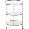 Safavieh Home Collection Dulcinea Silver Bar Cart(Silver / Mirror)