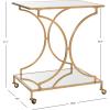 Safavieh Home Collection Ignatius Silver Bar Cart(Gold / Mirror)