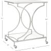 Safavieh Home Collection Ignatius Silver Bar Cart(Silver / Mirror)