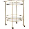 Safavieh Home Collection Lavinia Silver Bar Cart(Gold / Mirror)