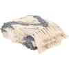 Safavieh Home Collection Lila Grace Boho Grey and Beige Fringe 50 x 60-inch Throw Blanket(Grey / Beige)