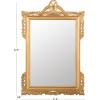 Safavieh Home Collection Pedimint Mirror, Gold(Gold)