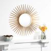 Safavieh Home Collection Zyla 36-inch Gold Sunburst Round Mirror