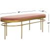 Safavieh Home Sylva 63-inch Glam Dusty Rose Velvet and Gold Oval Bench(Dusty Rose / Gold)