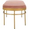 Safavieh Home Sylva 63-inch Glam Dusty Rose Velvet and Gold Oval Bench(Dusty Rose / Gold)