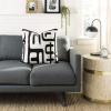 Safavieh Pillow Collection 24-Inch, Maize Black Throw Pillows (Set of 2)(Black)