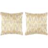 Safavieh Pillow Collection Throw Pillows, 20 by 20-Inch, Boho Chic Neon Citrus, Set of 2(Metallic Earth)