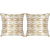 Safavieh Pillow Collection Throw Pillows, 20 by 20-Inch, Boho Chic Neon Citrus, Set of 2(Metallic Silver)