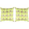Safavieh Pillow Collection Throw Pillows, 20 by 20-Inch, Boho Chic Neon Citrus, Set of 2(Neon / Citrus)