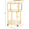 Safavieh Rio Bar Cart(Gold / Tea)