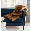 Safavieh Throws Collection Faux Racoon Throw,Brown
