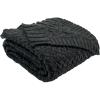 SAFAVIEH Affinity Knit Throw Blanket, Dark Grey