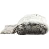 SAFAVIEH Alexi Faux Fur Bed Runner Throw Blanket, White(Grey)