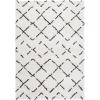 SAFAVIEH Area Rug 8×10 – Arizona Shag Collection – Large – Ivory & Beige, Moroccan Boho Design, Non-Shedding & Easy to Clean, Ideal for Living Room, Bedroom, Dining Space (ASG743A)(Ivory/Black)