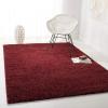 SAFAVIEH Area Rug 8×10 – August Shag Collection – Large – White, Solid Pattern, Non-Shedding & Easy Cleaning, Plush Thick Pile, Ideal for Living Room, Bedroom, Dining Space (AUG900A)(Burgundy)