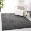 SAFAVIEH Area Rug 8×10 – August Shag Collection – Large – White, Solid Pattern, Non-Shedding & Easy Cleaning, Plush Thick Pile, Ideal for Living Room, Bedroom, Dining Space (AUG900A)(Grey)