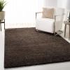 SAFAVIEH Area Rug 8×10 – August Shag Collection – Large – White, Solid Pattern, Non-Shedding & Easy Cleaning, Plush Thick Pile, Ideal for Living Room, Bedroom, Dining Space (AUG900A)(Brown)