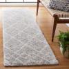 SAFAVIEH Area Rug 8×10 – Berber Shag Collection – Large – Ivory & Grey, Moroccan Design, Non-Shedding & Easy Cleaning, Plush Thick Pile, Ideal for Living Room, Bedroom, Dining Space (BER574G)(Ivory/Grey)