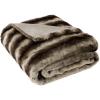 SAFAVIEH Coco Striped Throw Blanket, Milk/Chocolate