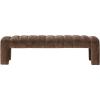 SAFAVIEH Couture Collection – Bellisima Dark Green Channel Tufted Chenille Bench, Modern Upholstered Accent Seating (SFV5127K)(Brown)