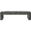 SAFAVIEH Couture Collection – Bellisima Dark Green Channel Tufted Chenille Bench, Modern Upholstered Accent Seating (SFV5127K)(Dark Green)