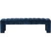 SAFAVIEH Couture Collection – Bellisima Dark Green Channel Tufted Chenille Bench, Modern Upholstered Accent Seating (SFV5127K)(Navy)