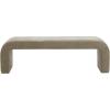 SAFAVIEH Couture Collection – Caralynn Brown Chenille Upholstered Bench, Modern Waterfall Curved Silhouette, Fully Assembled (SFV5027S)(Brown)