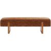 SAFAVIEH Couture Collection – Kandiss Amber Chenille Bench with Brown Wood Legs, Modern Upholstered Seating (SFV5117D)