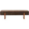 SAFAVIEH Couture Collection – Kandiss Brown Chenille Bench with Brown Wood Legs, Modern Upholstered Seating (SFV5117C)