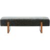 SAFAVIEH Couture Collection – Kandiss Dark Green Chenille Bench with Brown Wood Legs, Modern Upholstered Seating (SFV5117E)
