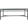 SAFAVIEH Couture Collection Abelard Black Iron/Tempered Glass Rectangle Cocktail Table