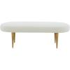 SAFAVIEH Couture Collection Corinna Glam Ivory Boucle/Gold Leg Oval Bench