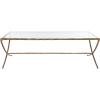 SAFAVIEH Couture Collection Debbie Brass Metal Rectangle Coffee Table (Fully Assembled)(Brass)