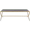 SAFAVIEH Couture Collection Debbie Brass Metal Rectangle Coffee Table (Fully Assembled)(Brass/Black)