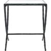 SAFAVIEH Couture Collection Debbie Silver Square Metal Accent Table (Fully Assembled)(Black)