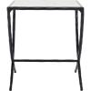 SAFAVIEH Couture Collection Debbie Silver Square Metal Accent Table (Fully Assembled)(Black/White)