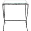 SAFAVIEH Couture Collection Debbie Silver Square Metal Accent Table (Fully Assembled)(Silver)