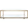 SAFAVIEH Couture Collection Florabella Mirrored Bronze Rectangular Coffee Table (Fully Assembled)