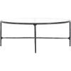 SAFAVIEH Couture Collection Jessa Silver Metal Oval Coffee Table (Fully Assembled)(Black)