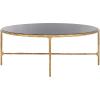 SAFAVIEH Couture Collection Jessa Silver Metal Oval Coffee Table (Fully Assembled)(Brass/Black)