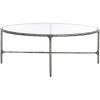 SAFAVIEH Couture Collection Jessa Silver Metal Oval Coffee Table (Fully Assembled)(Silver)