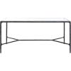 SAFAVIEH Couture Collection Jessa Silver Metal/Glass Top Rectangle Coffee Table (Fully Assembled)(Black)