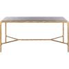 SAFAVIEH Couture Collection Jessa Silver Metal/Glass Top Rectangle Coffee Table (Fully Assembled)(Brass/Black)