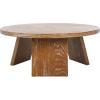 SAFAVIEH Couture Collection Julianna Mid-Century Modern Black Round Coffee Table(Rustic Oak)