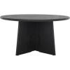SAFAVIEH Couture Collection Madilynn Black Solid Wood Round Coffee Table(Black)